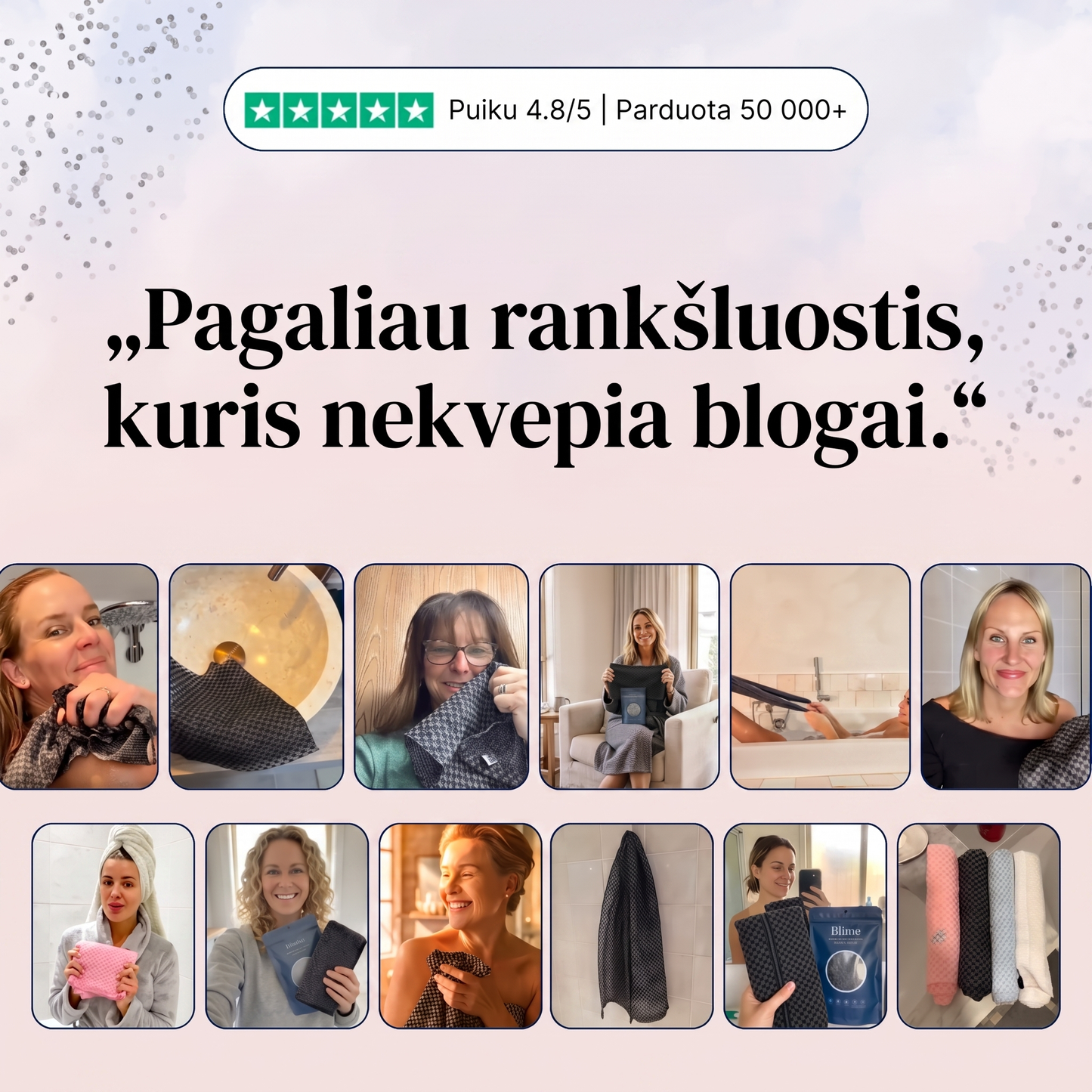 BLIME™ Antibakterinis Dušo Rankšluostis